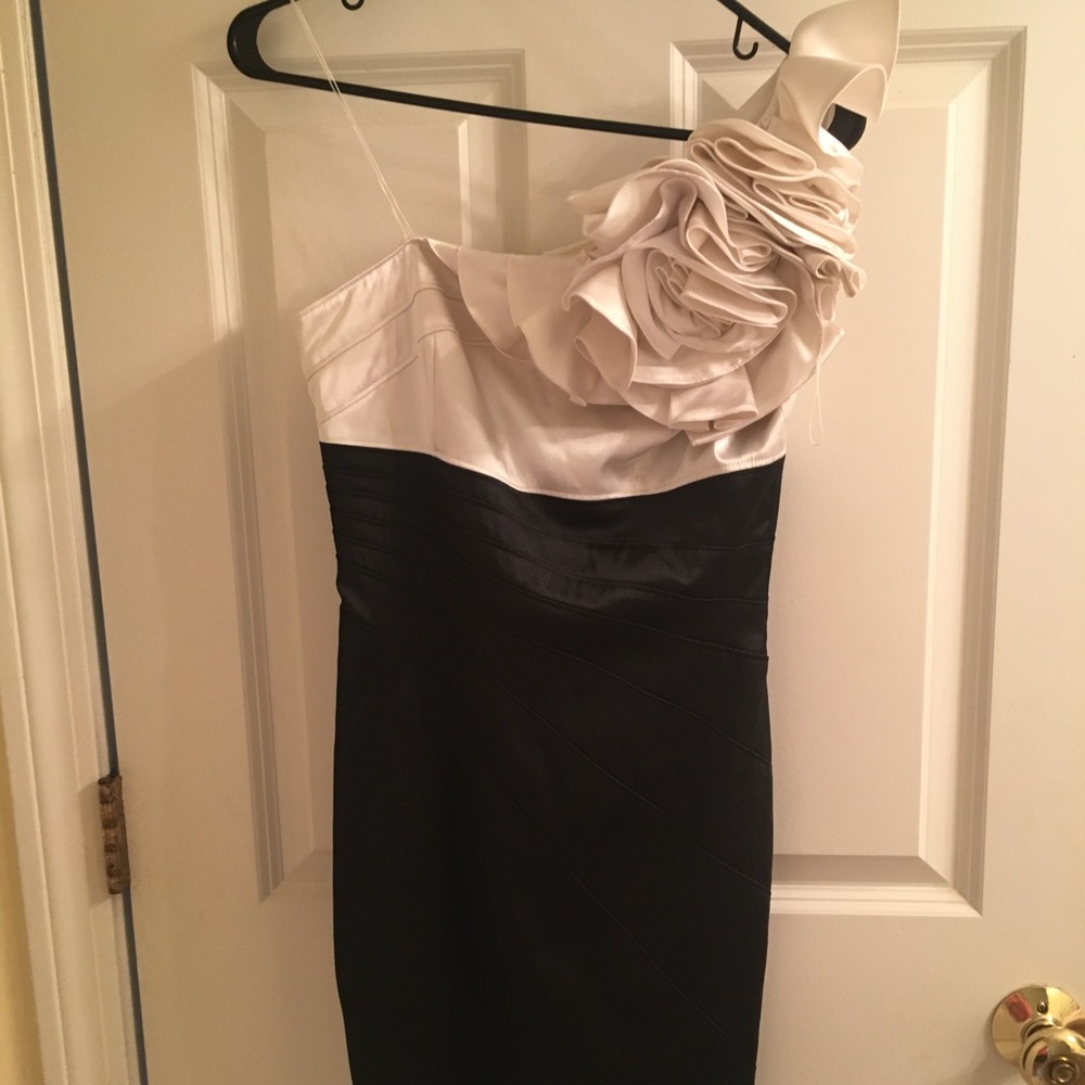 One should satin cocktail dress